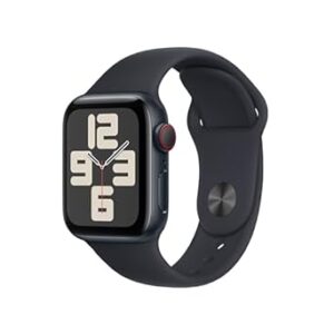 Apple Watch SE (2nd Gen, 2023) [GPS + Cellular 40mm] Smartwatch with Midnight Aluminum Case with Midnight Sport Band M/L. Fitness & Sleep Tracker, Crash Detection, Heart Rate Monitor, Retina Display